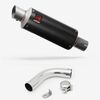 Lextek GP8C Carbon Fibre GP Stubby Exhaust 240mm with Link Pipe for Honda CB1000R (08-17)