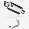 Lextek YP4 S/Steel Stubby Exhaust System 200mm for Kawasaki ER6, Ninja 650, Z650, Versys 650