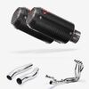 Lextek CP8C Full Carbon Exhaust System 150mm for Kawasaki Z1000 (10-19)